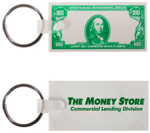 Promotional Key Chains: Currency Stock Keychains